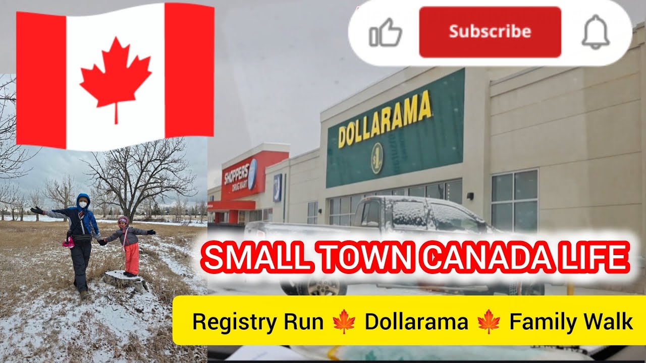 Life in Canada 🇨🇦 | Renewing Car Registration + Dollarama Treat + Small Town Family Walk (TaberVlog)