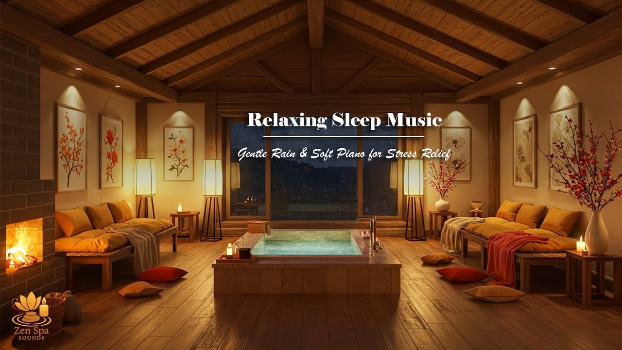 Gentle Rain & Soft Piano | Relaxing Sleep Music for Stress Relief and Deep Rest