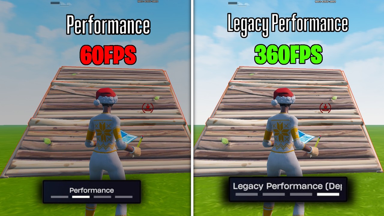 Fortnite Performance Mode vs Legacy Performance Mode (benchmark)