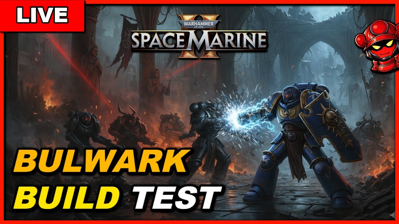 🔴Space Marine 2 LIVE: Bulwark Leveling Lab (Shock Parry + Power Fist)