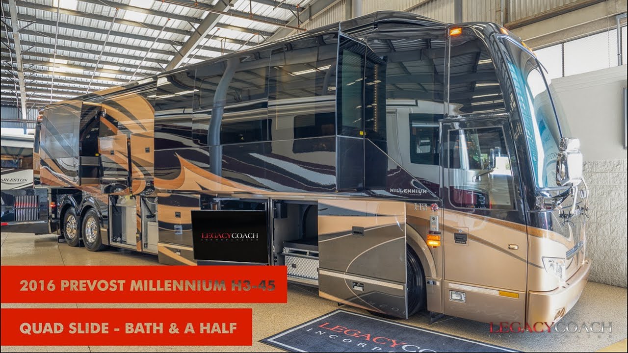2016 Prevost Millennium H3 45 - Quad Slide - BATH AND A HALF