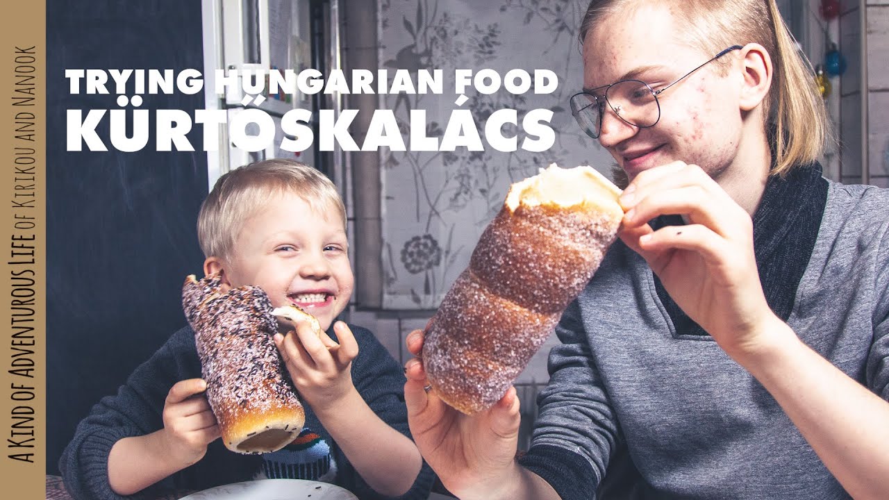 Kirikou and Nanook try Hungarian food: Kürtőskalács