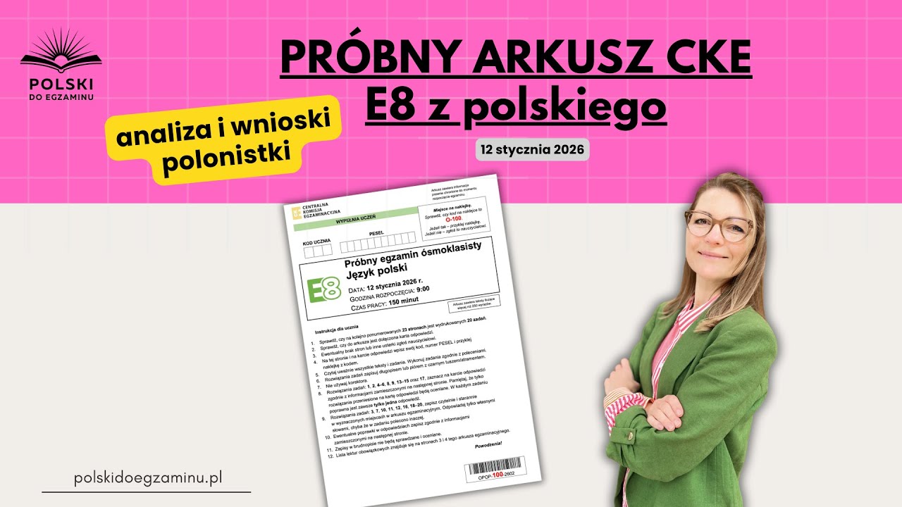 🚀 Jak zdać Egzamin Ósmoklasisty 2026? Wnioski po próbnym arkuszu z polskiego + TIPY egzaminacyjne