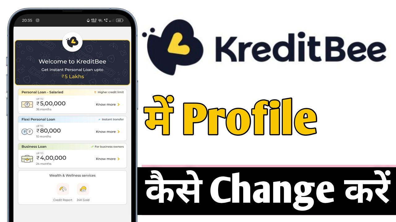 How to Change Profile in KreditBee, Change KreditBee Profile