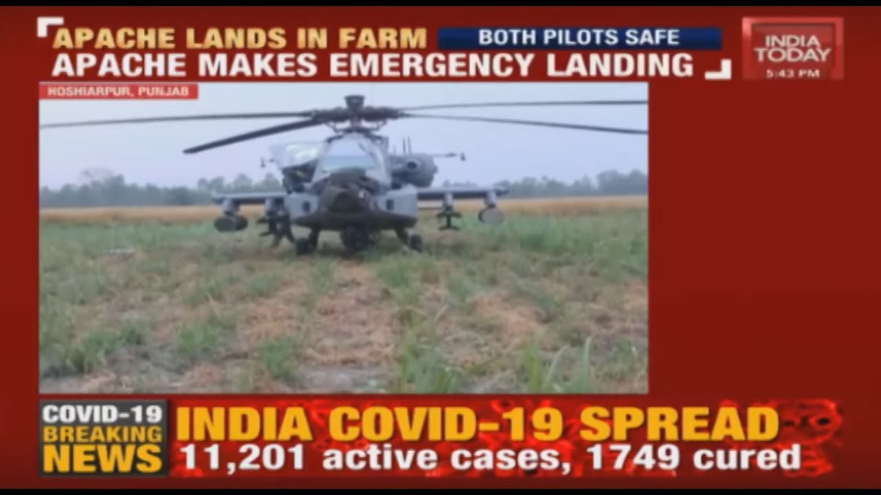 IAF&rsquo;s New Apache Helicopter Makes Emergency Landing In Punjab