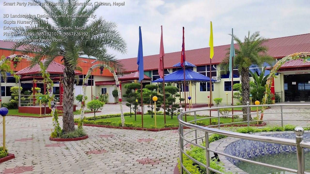 Smart party palace#Bharatpur#Nepal# 3D Landscaping designing# Gupta Nursery Pvt Ltd