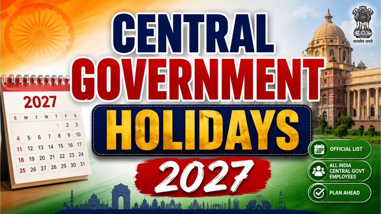 Central Government Holidays 2027 #2027governmentholidays #advayainfo