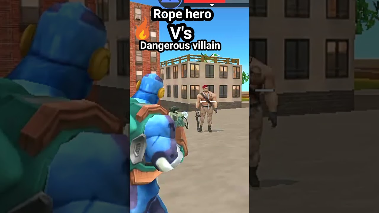 Rope hero vs Dangerous villain 🔥👿#shortvideo #viral
