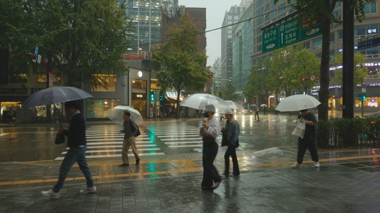 A rainy day in Seoul