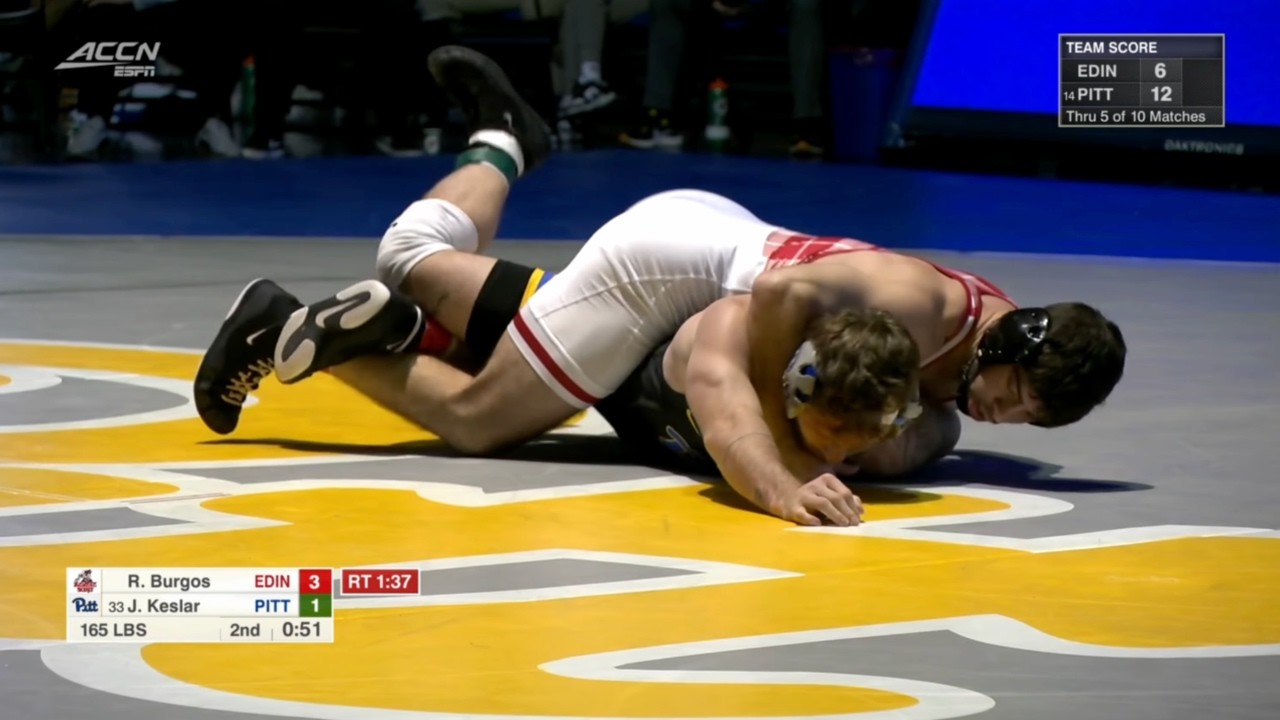165lbs Ryan Burgos (Edinboro) vs Jared Keslar (Pitt)