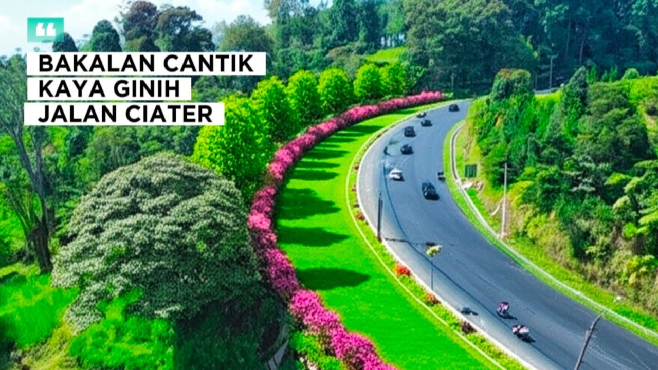 Kembali Hijau,,Jalan Raya Ciater Seperti Tahun 80,90 an Warung kopi Lenyap Di Tertibkan Jadi Taman