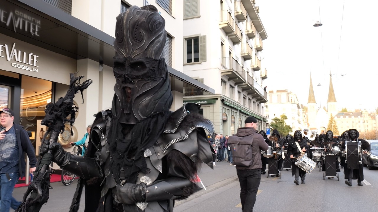 Luzerner Fasnacht 2026: Näbelhüüler & Musegg-Geischter an der Plakettenpräsentation vom LFK