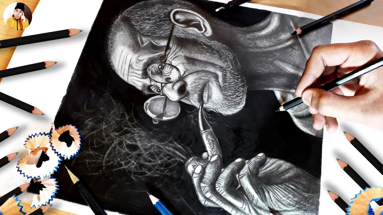 DRAWING OLD MAN | DRAWING REALISTIC OLD MAN PORTRAIT