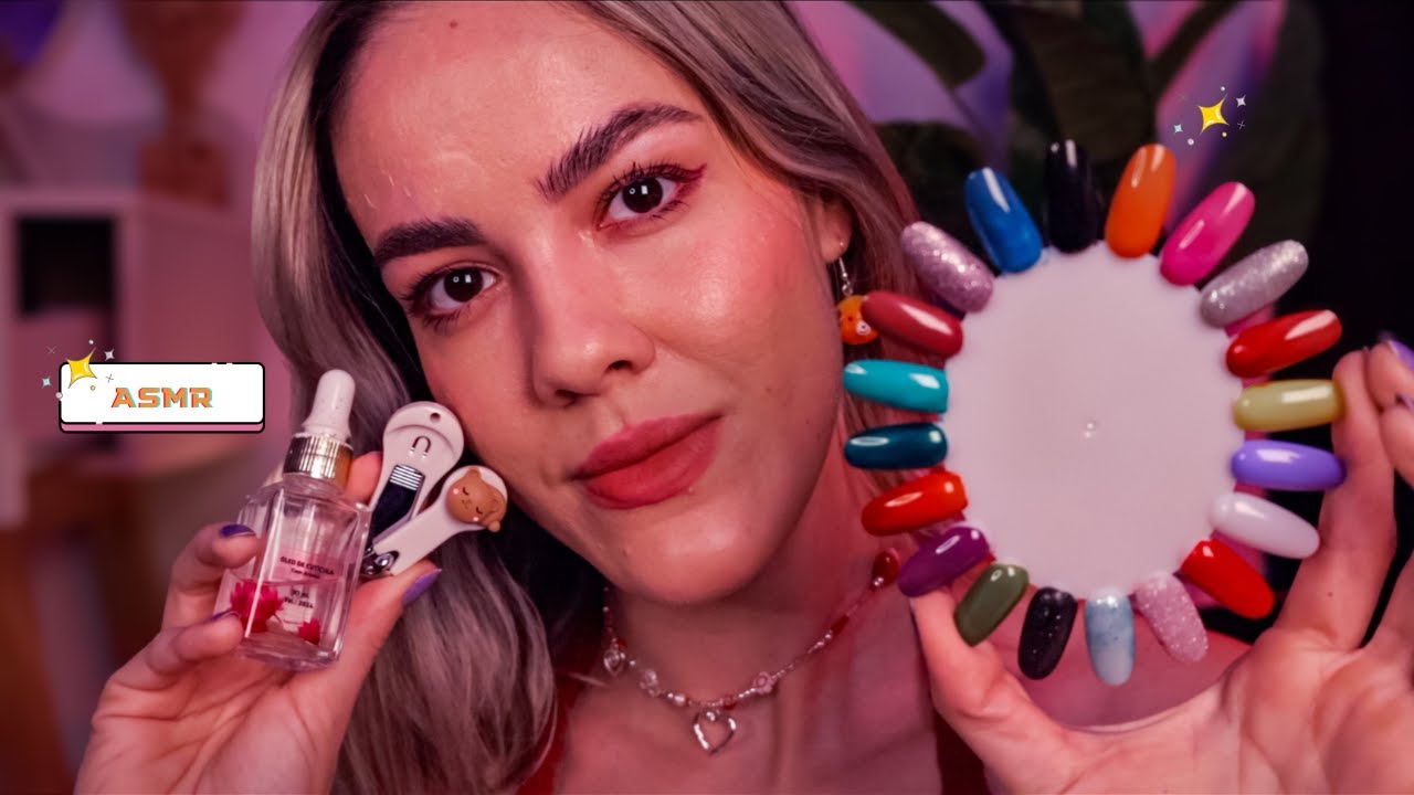 ASMR ROLEPLAY | Manicure faz suas unhas  💅✨ Voz suave e binaural triggers