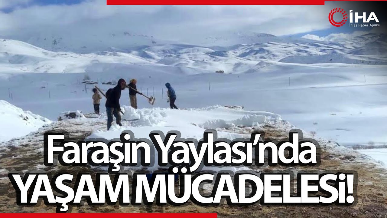 Faraşin Yaylası'nda Yaşayan Ailenin Karla Mücadelesi