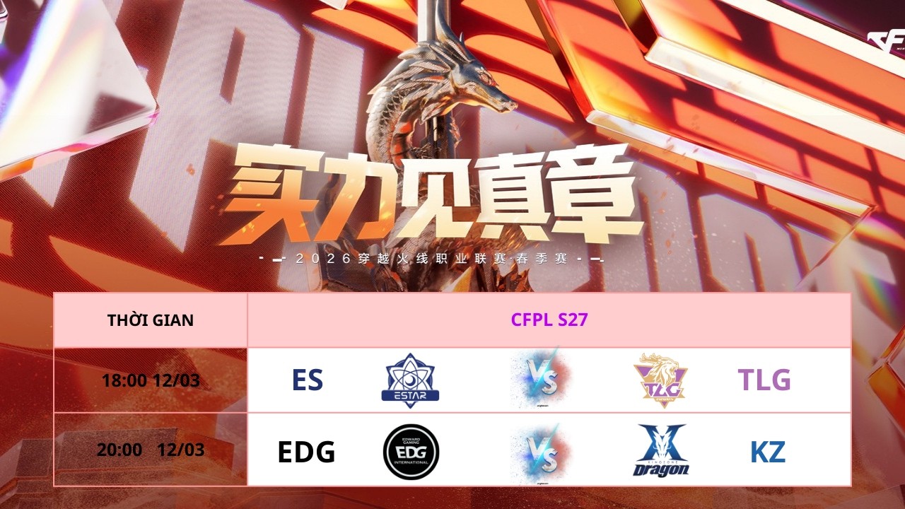 CFPL S27: ESTAR vs TLG          EDG vs KINGZERO