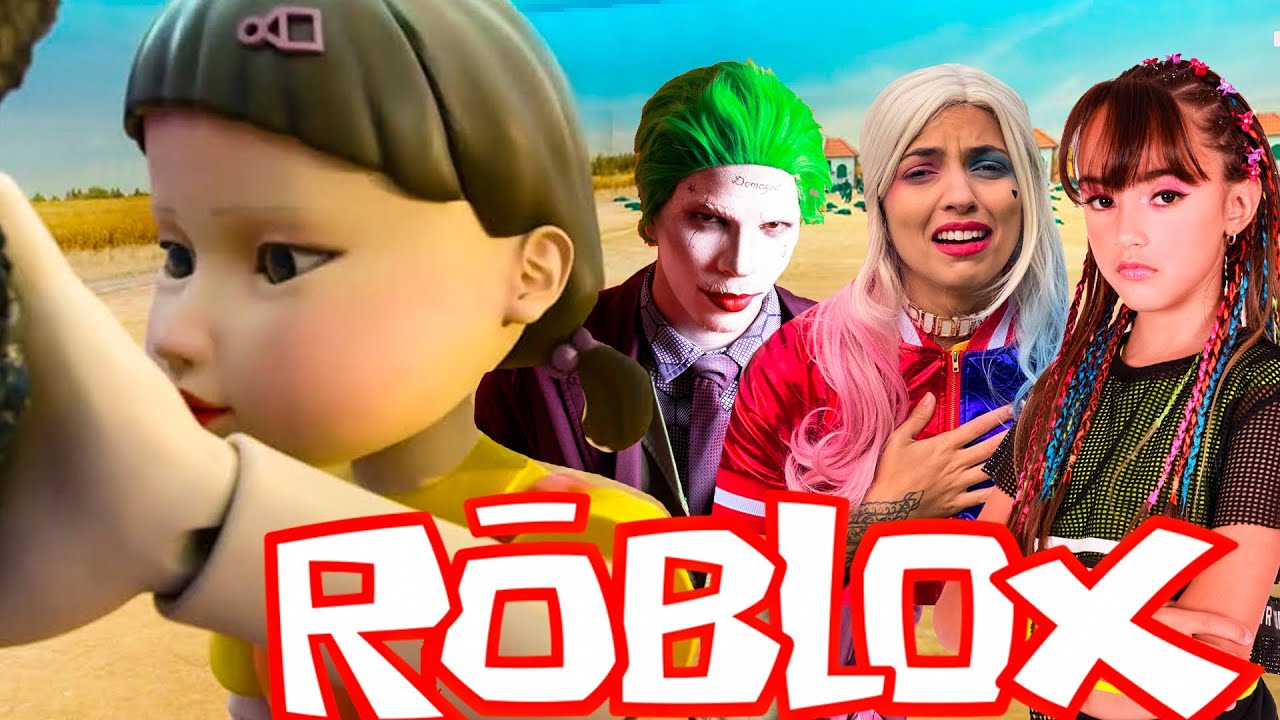 JOGAMOS BATATINHA FRITA 1 2 3 NO ROBLOX COM A ARLEQUINA, CORINGA E PENNY! ROUND 6 (SQUID GAME)