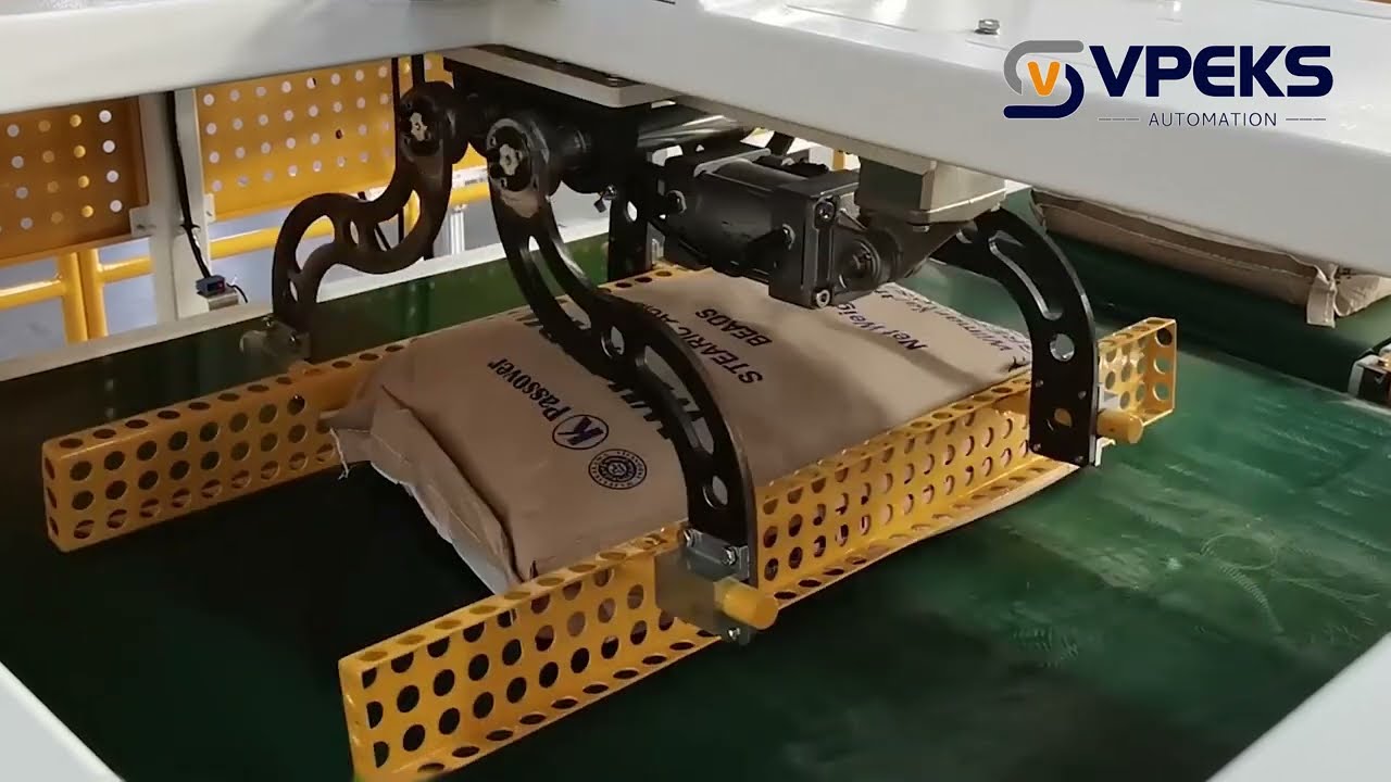 High level auto bag palletizer system by VPEKS
