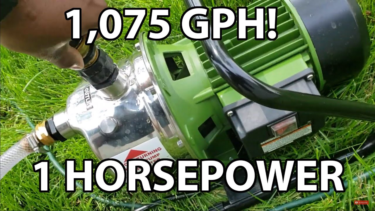 Harbor Freight Sprinkler Pump From Rain Barrel in Action!
