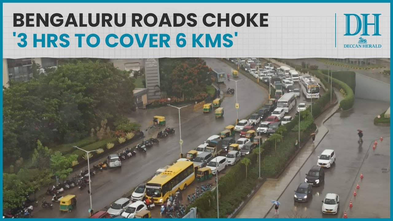 "3 hours to cover 6 kms" | Bengaluru roads choke | Massive traffic jam on Outer Ring Road