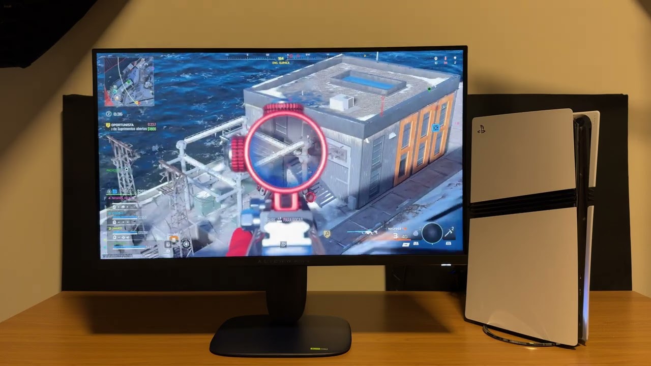 PS5 PRO NO ALIENWARE AW2725DM! WARZONE EM QHD 120Hz (MONITOR 180Hz)
