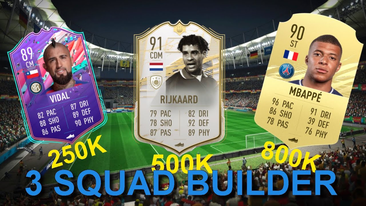 FIFA 21 3 SQUAD BUILDER 250K, 500K, 800K SQUAD BUILDER