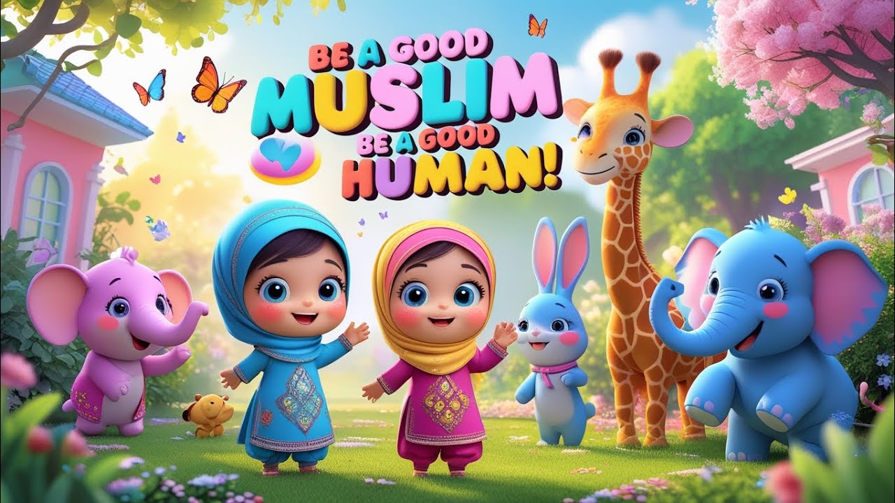 Be a Good Muslim, Be a Good Human 🌟 | Islamic Good Habits Song for Kids | AI Animated Nasheed