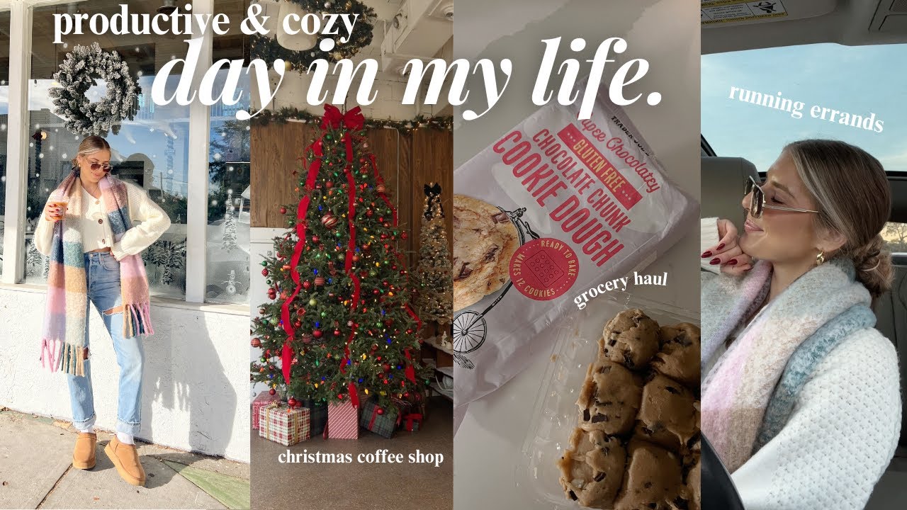 SPEND THE DAY WITH ME🫶🏻 errands, cutest coffee shop, healthy Trader Joe’s haul!