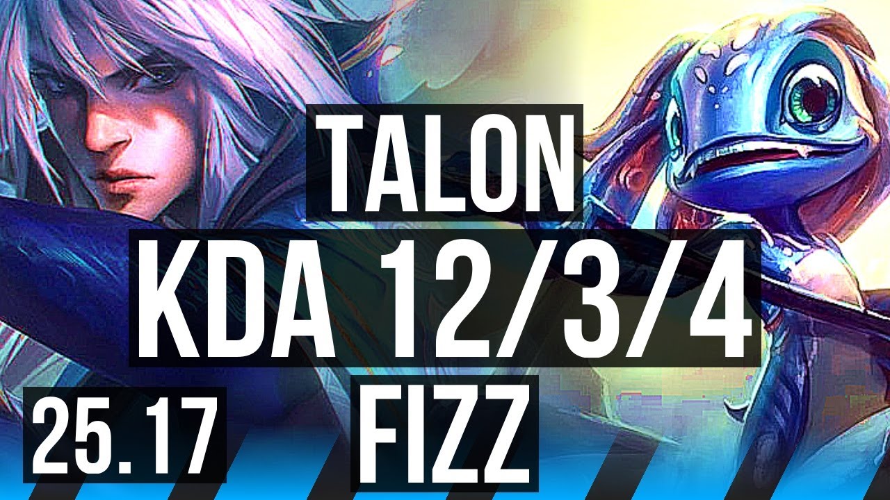 TALON vs FIZZ (MID) | 7 solo kills, Godlike, 12/3/4 | KR Master | 25.17