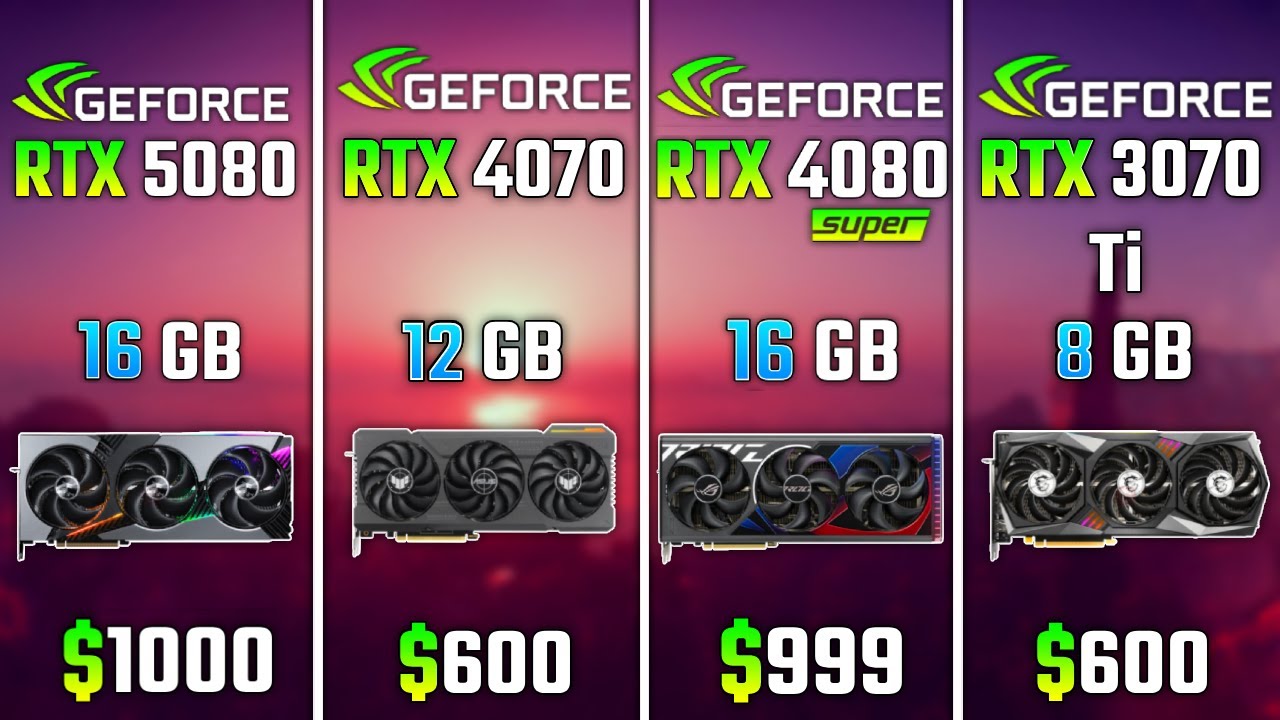 RTX 5080 vs RTX 4070 vs RTX 4080 SUPER vs RTX 3070 Ti | Test in 6 Games