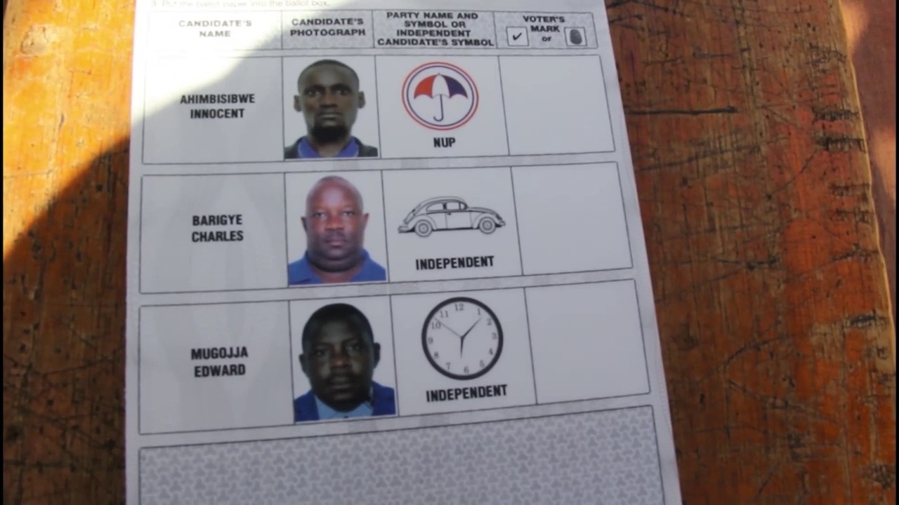 Agabuutikidde Okulonda ’e Malongo mu Lwengo kuyimiriziddwa Omu ku bavuganya obutabeera ku baloti