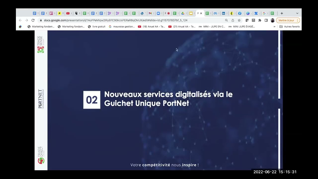 Atelier de Formation - Présentation des nouveaux services PORTNET | Date : 22 juin 2022