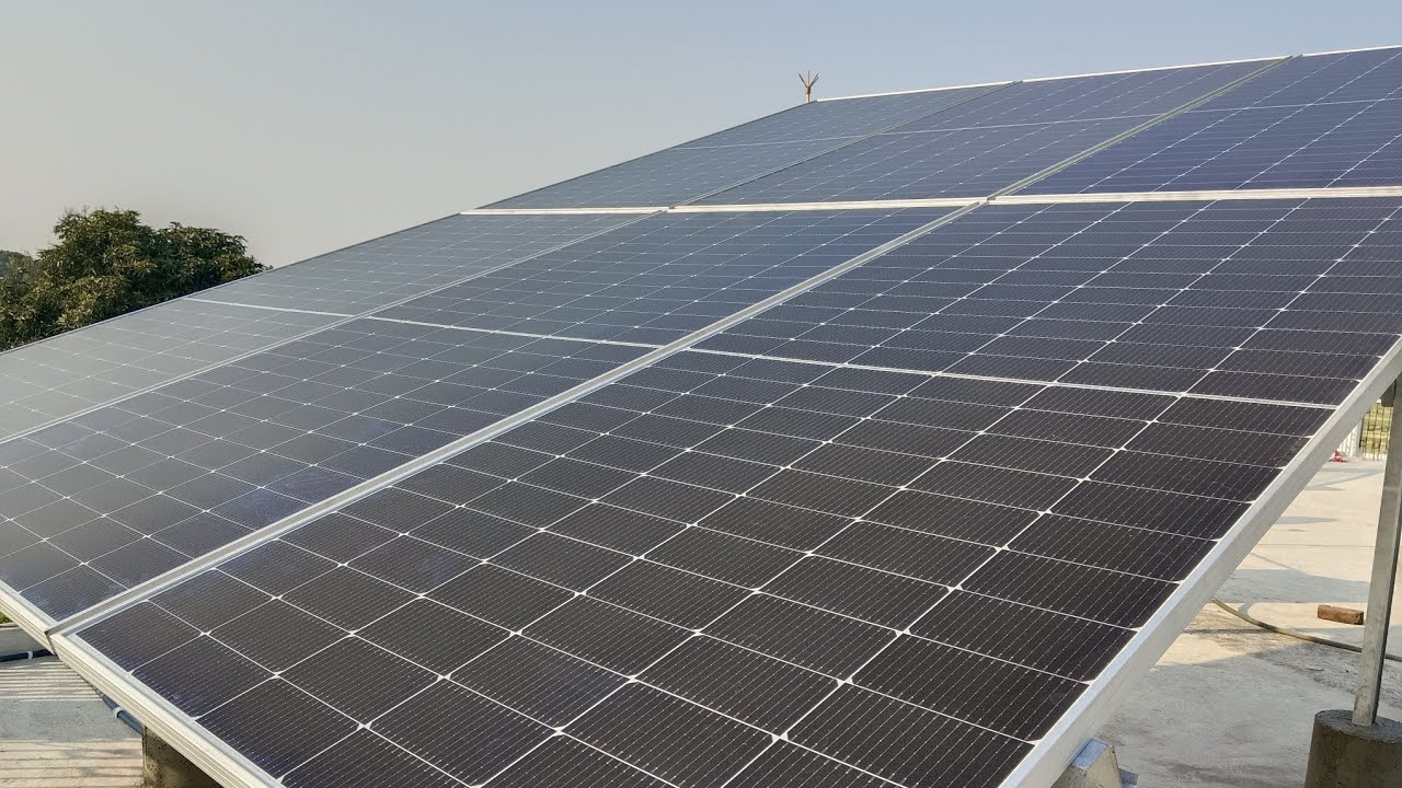3 kilowatt solar rooftop plant#Adani solar panel#hot deep structure#strip arthing