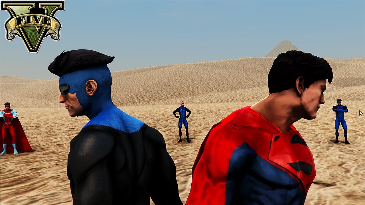 GTA 5 - Invincible and Superboy (Jon Kent) vs Evil Invincible Variants | Invasion Series Ep. 7