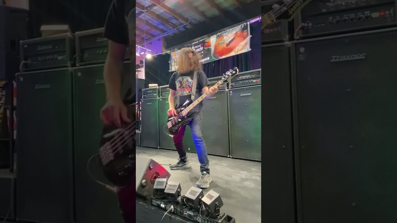 Frank Bello of Anthrax Bass Clinic Montreal Long & McQuade March 7, 2026