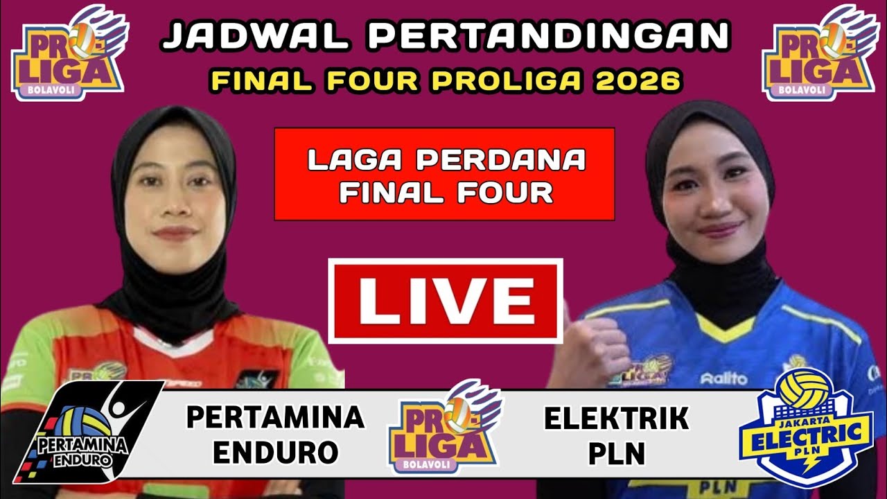 Jadwal Jakarta Pertamina Enduro vs Jakarta Elektrik Pln - Jadwal Proliga 2026 - Proliga 2026
