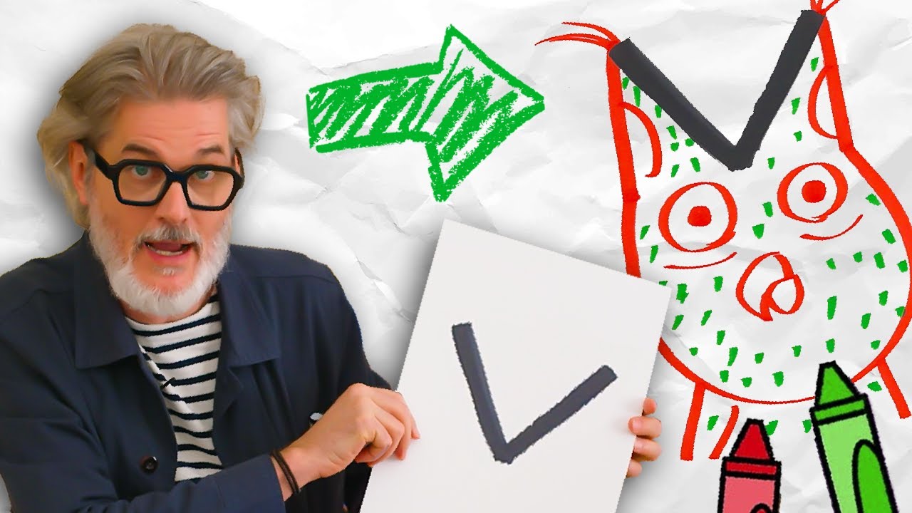 Doodle an Owl With The Letter V 🖍️ Drawing Videos for Kids | Mo Willems Workshop