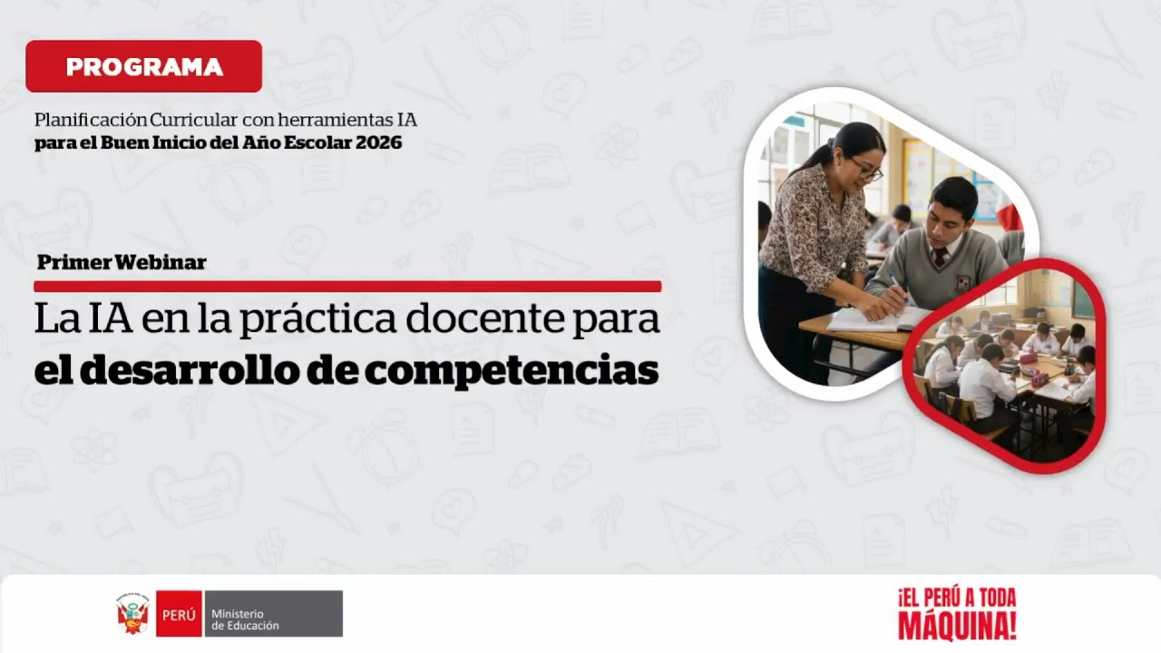 #Webinar | La IA en la práctica docente para el desarrollo de competencias.