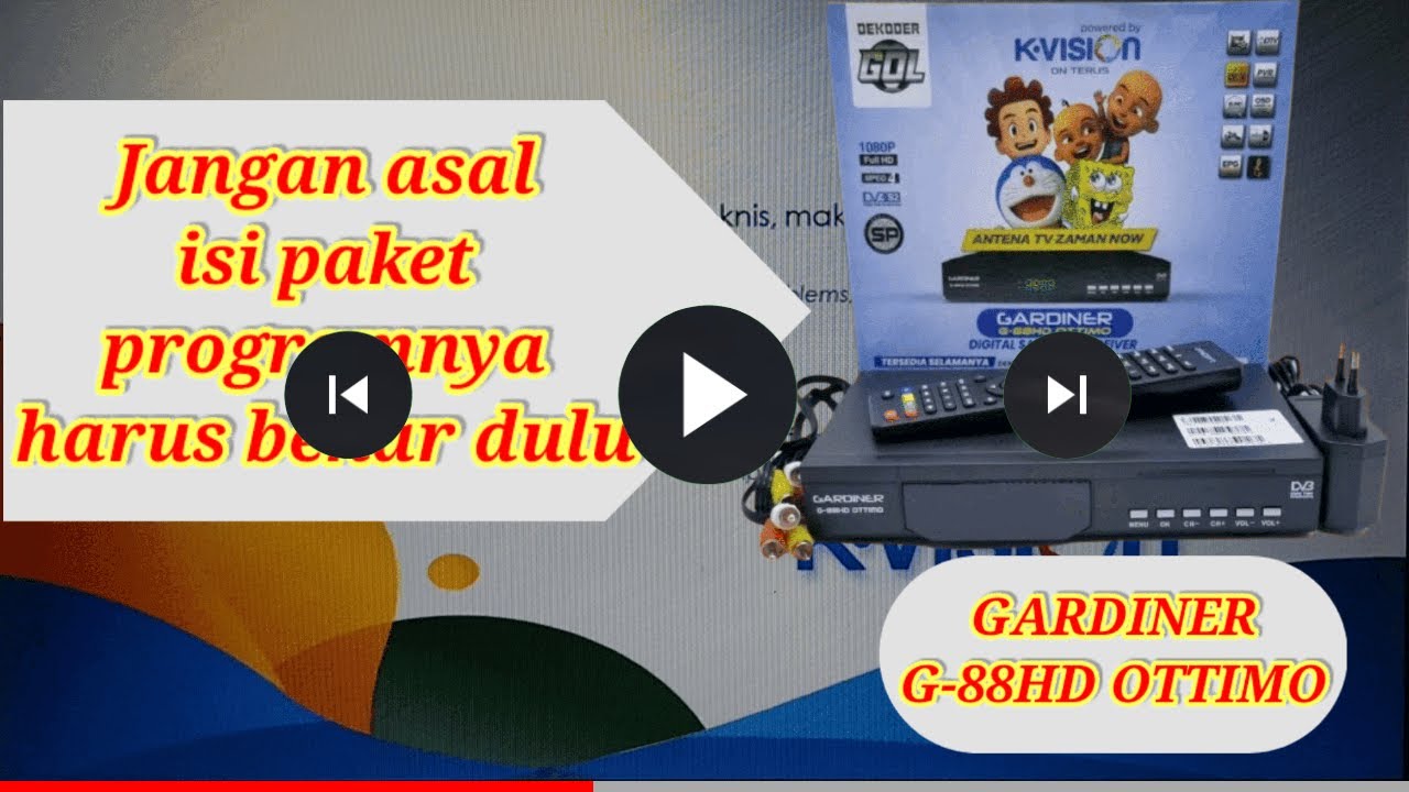 PROGRAM KVISION GARDINER SEBELUM ISI PAKET