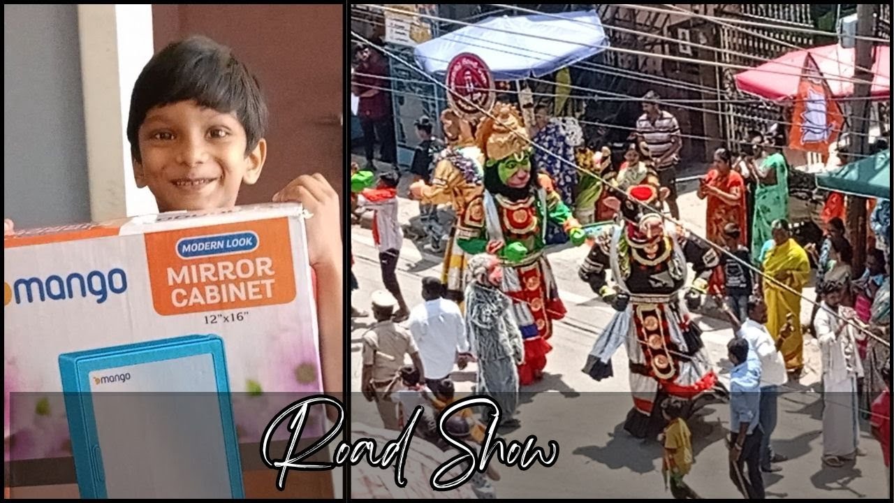 Mesmerizing Political Road Show in Bangalore || Lovely Political Road Show