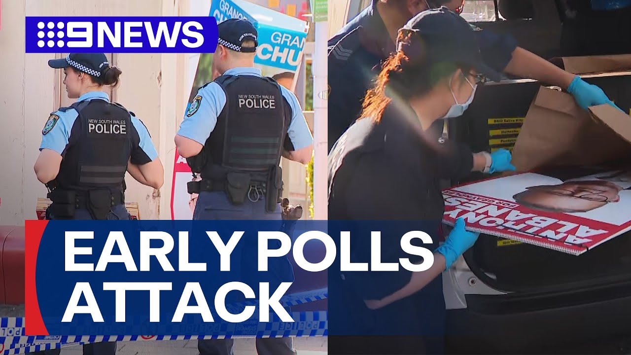 Elderly man allegedly assaulted outside of polling booth | 9 News Australia