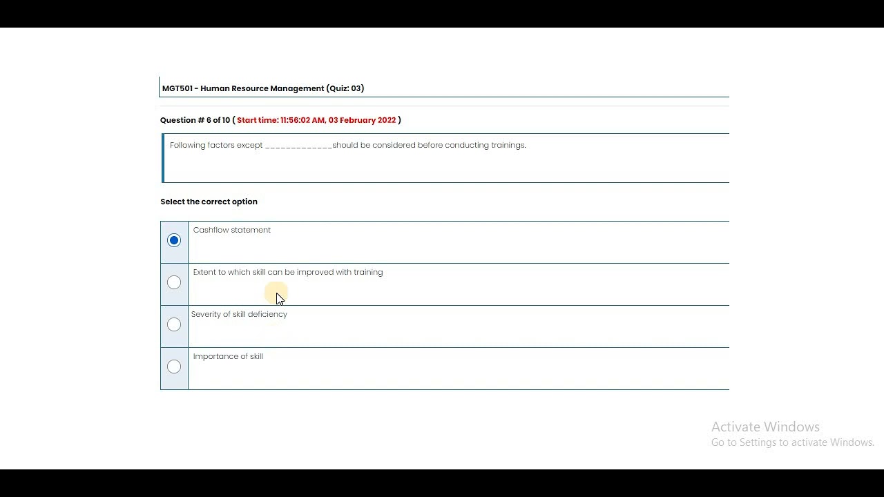 mgt501 Quiz 3| 100% correct solution #vu #mgt501  #informative vu