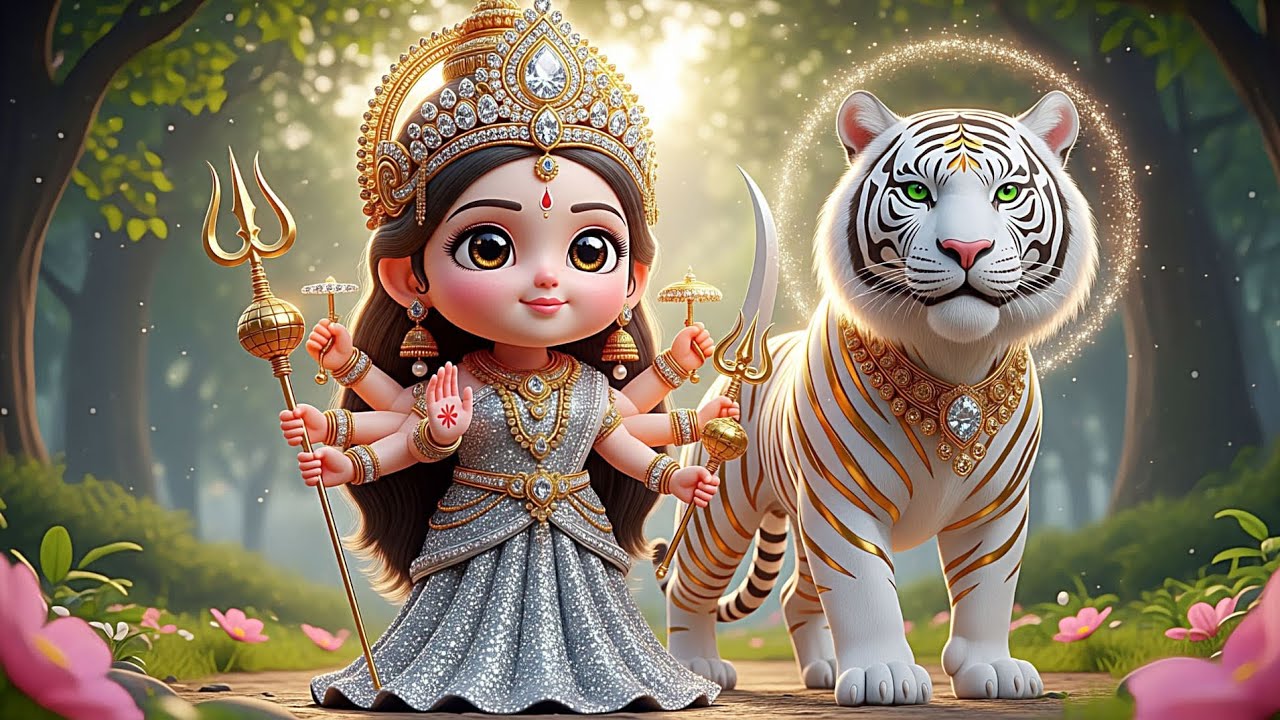 Maa Durga Devi background video no copyright |video background animation devotional background video