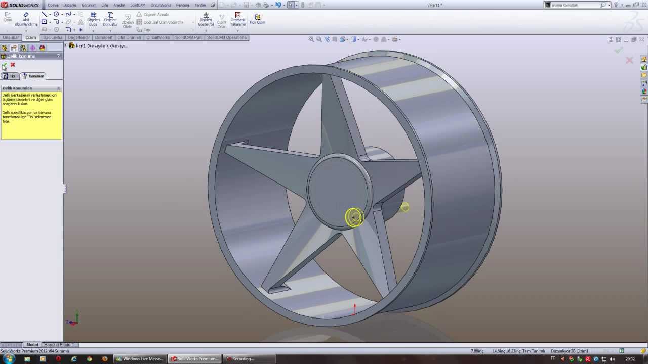 SolidWorks Jant Çizimi