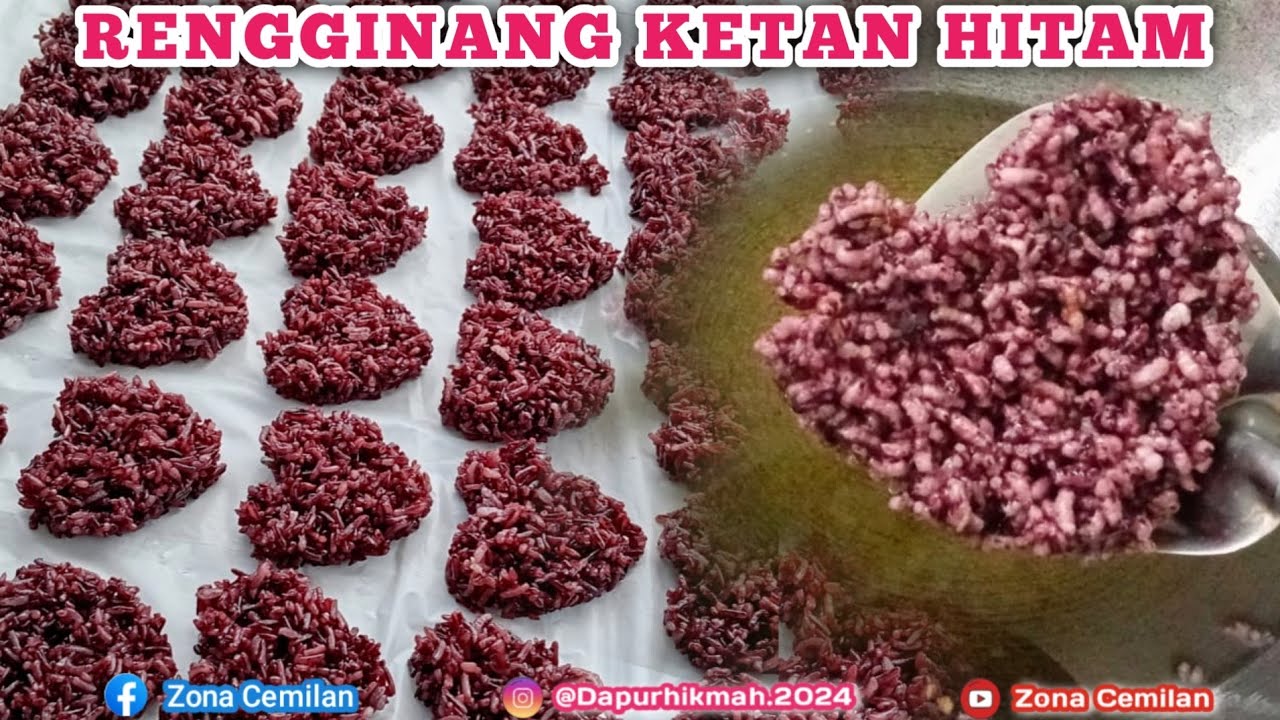 DIBENTUK BEDA DARI BIASANYA, HAMPIR SEMUA SUKA CEMILAN SATU INI. RESEP RENGGINANG KETAN HITAM