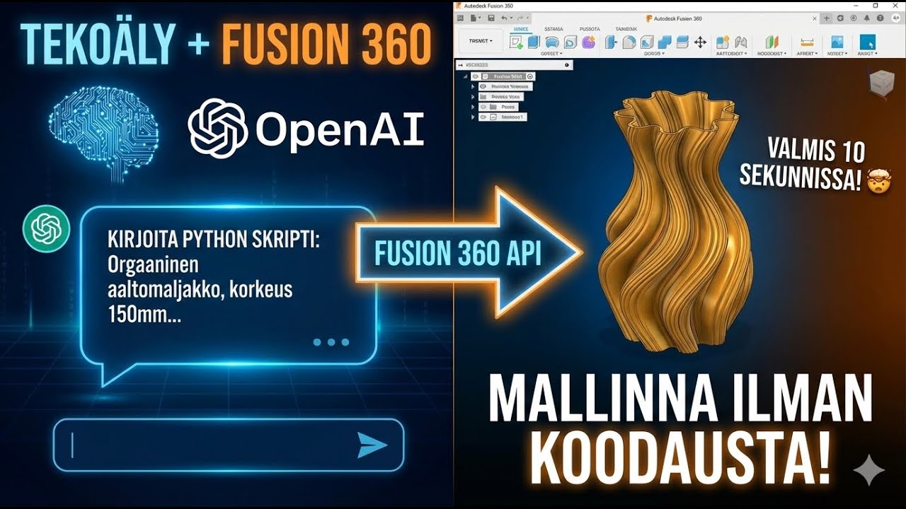 Fusion 360 + Tekoäly: Suunnittele 