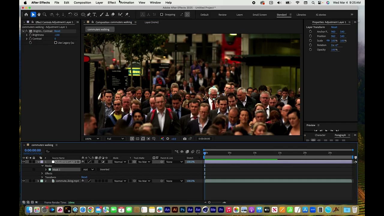 Adjustment Layers, Effects, Mask Tracker