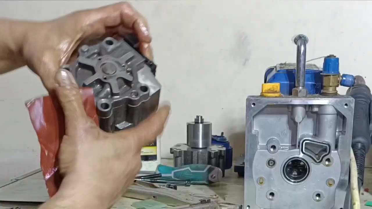how to restore and repair your vacum pump طريقة اصلاح ماكينة فاكيوم