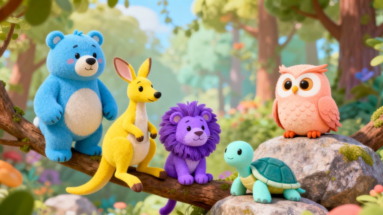 🎶 The Colorburst Animal Music Show 🎶🐰🌈🟠 | Kids Music Mix, Color Learning & Dancing Animals 🎉
