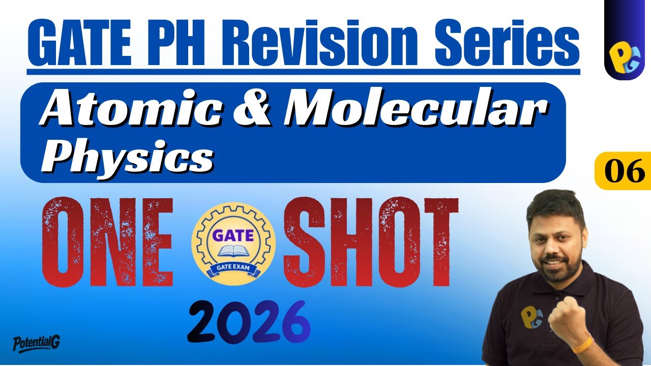 GATE Physics 2026 One Shot | Atomic & Molecular Physics | POTENTIALG | Lalit Sir